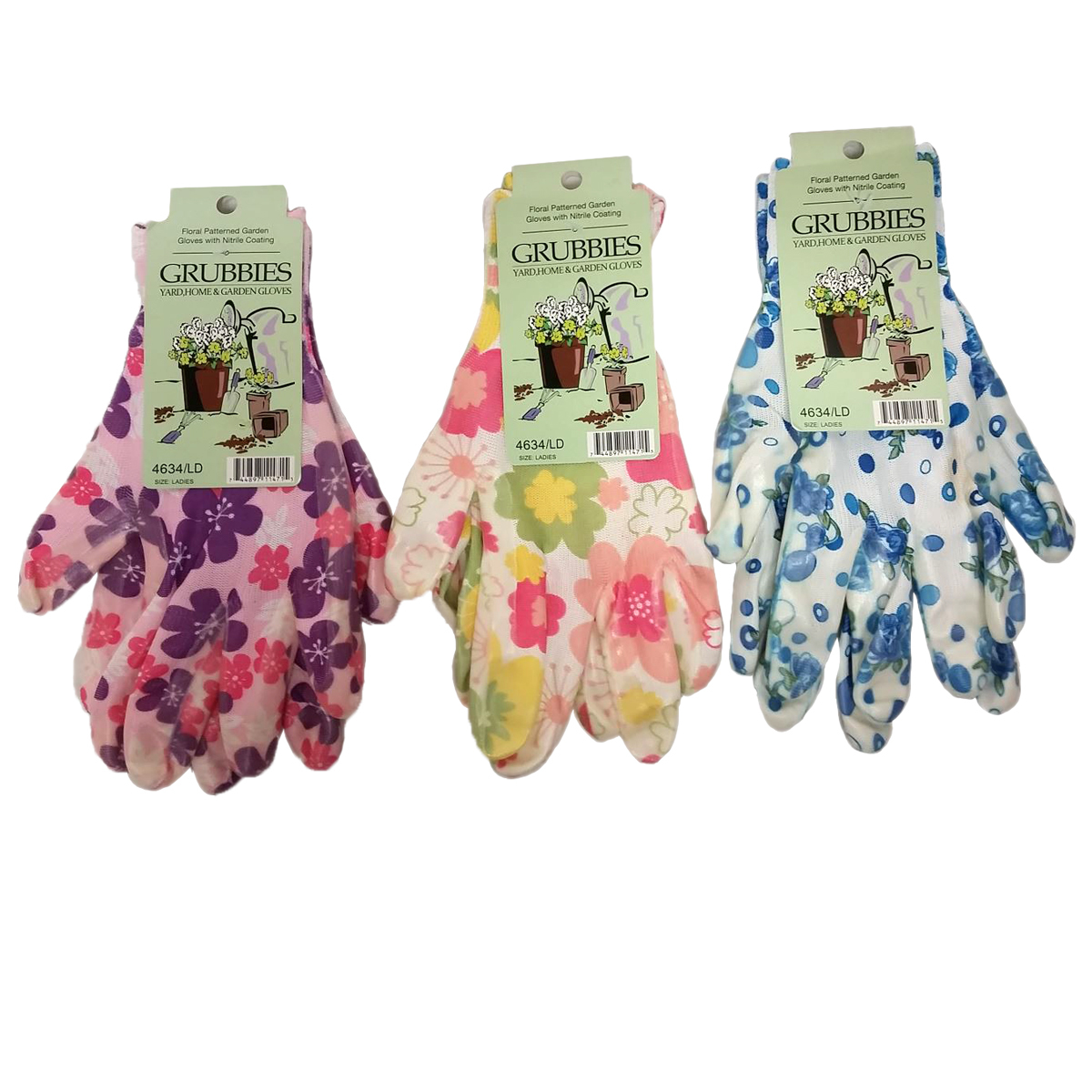 Wholesale Floral Patterned Nitrile Garden Gloves DollarDays