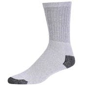 Cotton Crew Sport Socks - Grey, 9-11