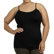 Women's Plus Size Camis - Black, Seamless