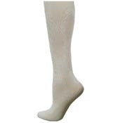 Girls' Laced Pantyhose - Large, Butterflies, White