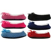 Women's Slipper Socks - Flower Design, Size 9-11
