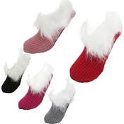 Women's Home Slippers - Fur, Knitted, Assorted