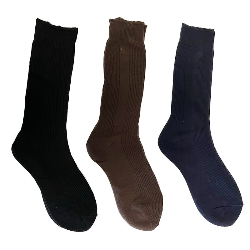 Hibaly Boy's Nylon Ribbed Crew Dress Socks - Size 7-9