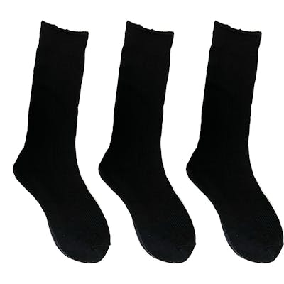 Boys' Dress Socks - Size 7-9, Black, Nylon Ribbed