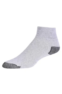 Stretch Knit Quarter Sport Socks - 10-13, Gray