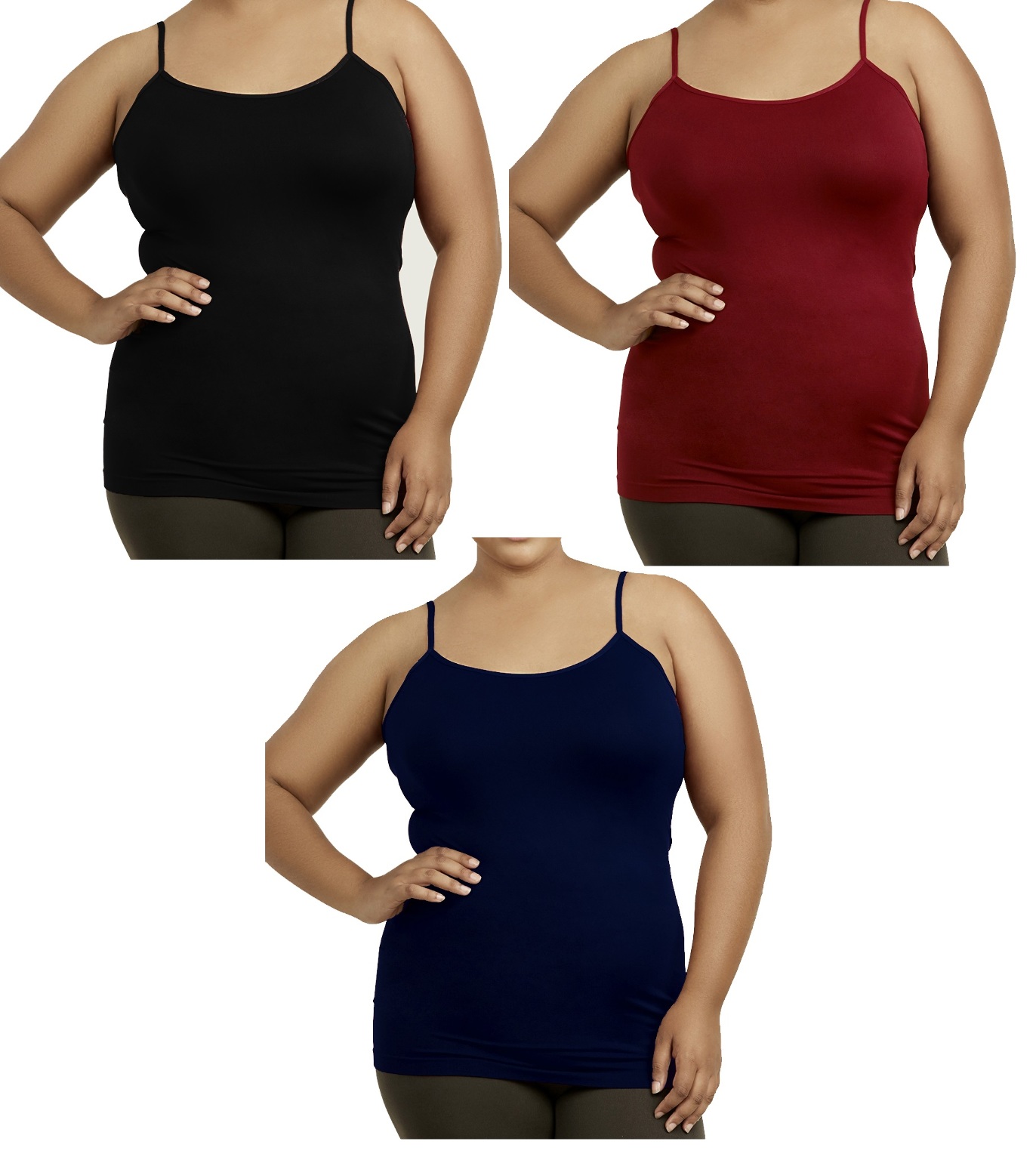 Wholesale Women's Plus Size Camisoles in Assorted Colors - DollarDays
