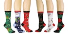 Adult Christmas Crew Socks - Size 9-11, Assorted Designs image number null