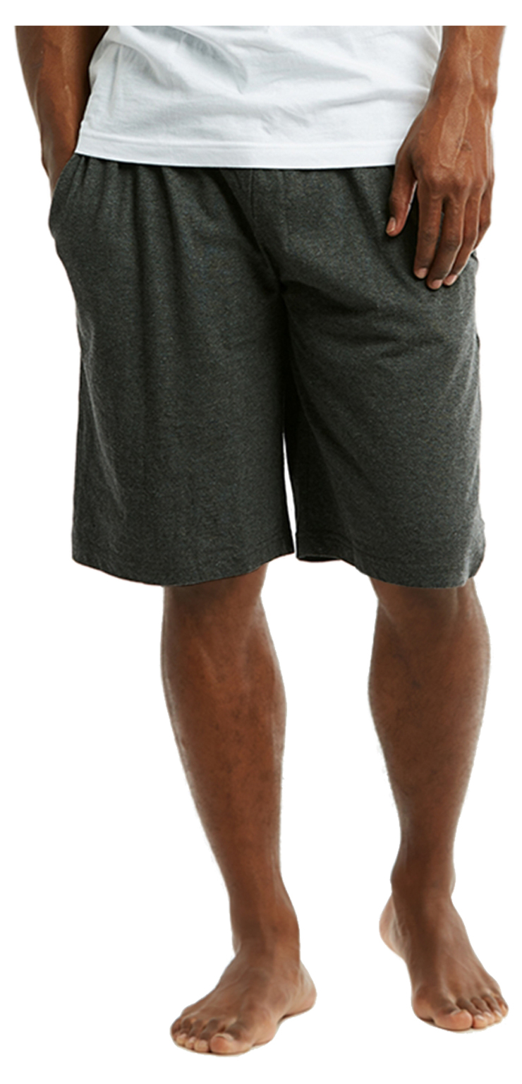 Wholesale Men's Cotton Knit Shorts Charcoal, S XL DollarDays
