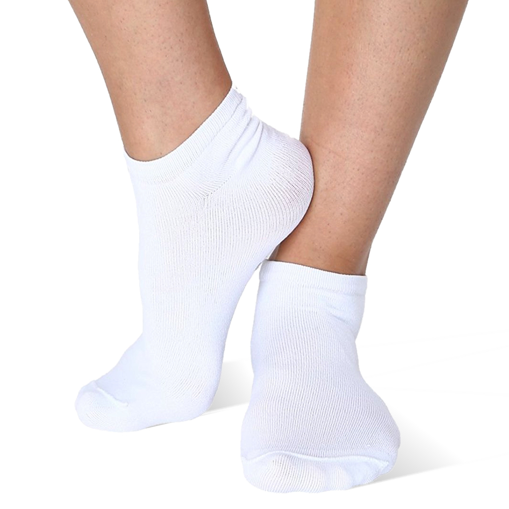 Bulk Men's Ankle Socks in White, 3 Pack DollarDays