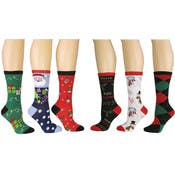 Adult Christmas Crew Socks - Size 9-11, Assorted Designs