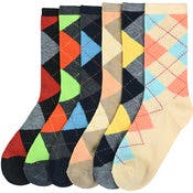 Women's Argyle Crew Socks - Size 9-11
