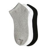 Kids' Low-Cut Socks - Size 6-8, Gray/White/Black