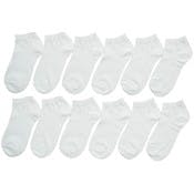 Adult Low-Cut Socks - Size 9-11, White