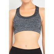 Women's Seamless Sport Bras - Racer Back, Gray