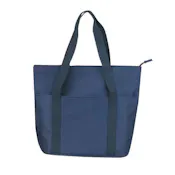Polyester Tote Bag with Zipper - Navy