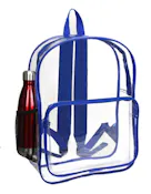 16" Heavy Duty Clear Security Backpack - Royal Blue