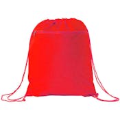 Nylon Drawstring Tote Bags - Red