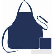 Poly-Cotton Aprons - Navy, Three Pockets