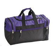 17" Poly Duffel Bags - Black and Purple