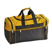 17" Poly Duffel Bags - Black with Gold