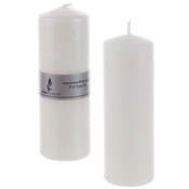 6" Round Pillar Candles - White, Unscented, 3" x 6"