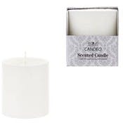Scented Pillar Candle - White, 3" x 3", Boxed