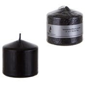 3" Dome Top Candles - Black, 3" x 3"