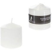 3" Domed Top Candles - White, Unscented