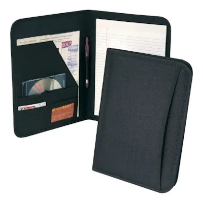 Polyester Writing Folders - Black