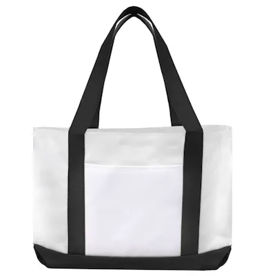 Boat Tote, 600 Denier - Black and White