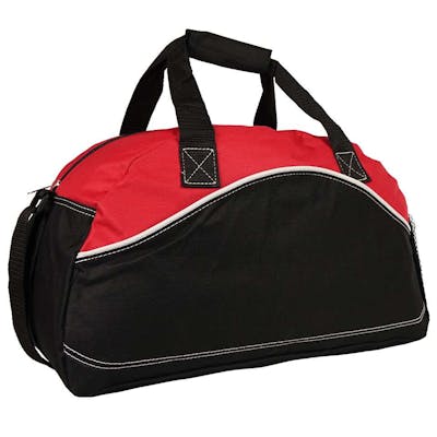 Sky Duffel Bags, Black/Red, 17.5"