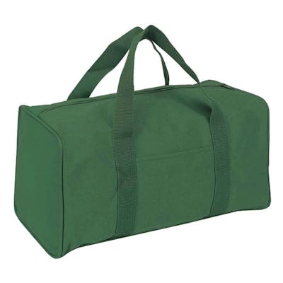 Square Duffel Bags, Dark Green, 15"