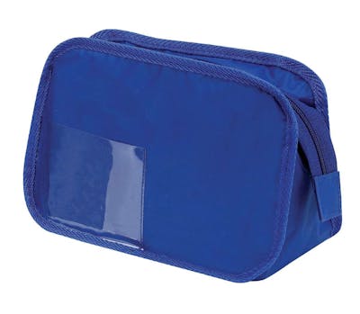 Toiletry Bag w/Clear Window, Royal, 9.5"