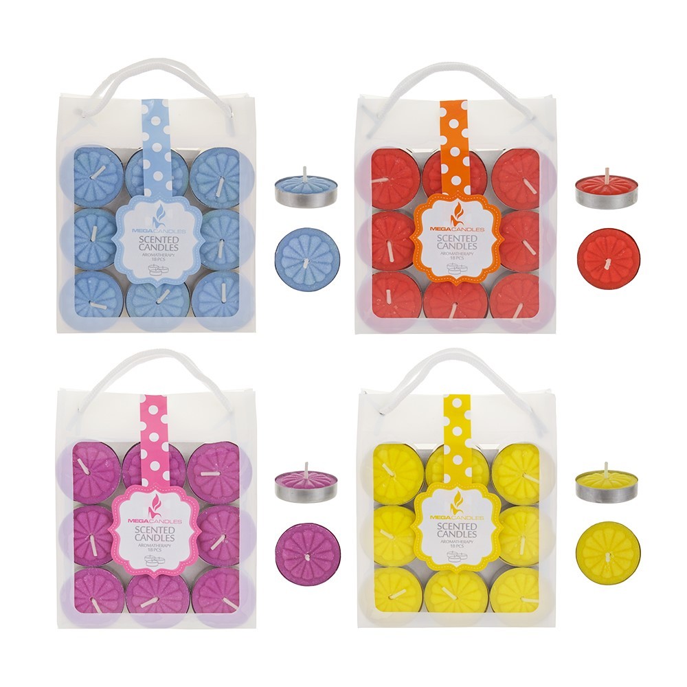 Bulk Scented Votive Candles Assorted Colors, 18 Count DollarDays