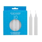 4" Unscented Taper Candles - White, 10 Count image number null