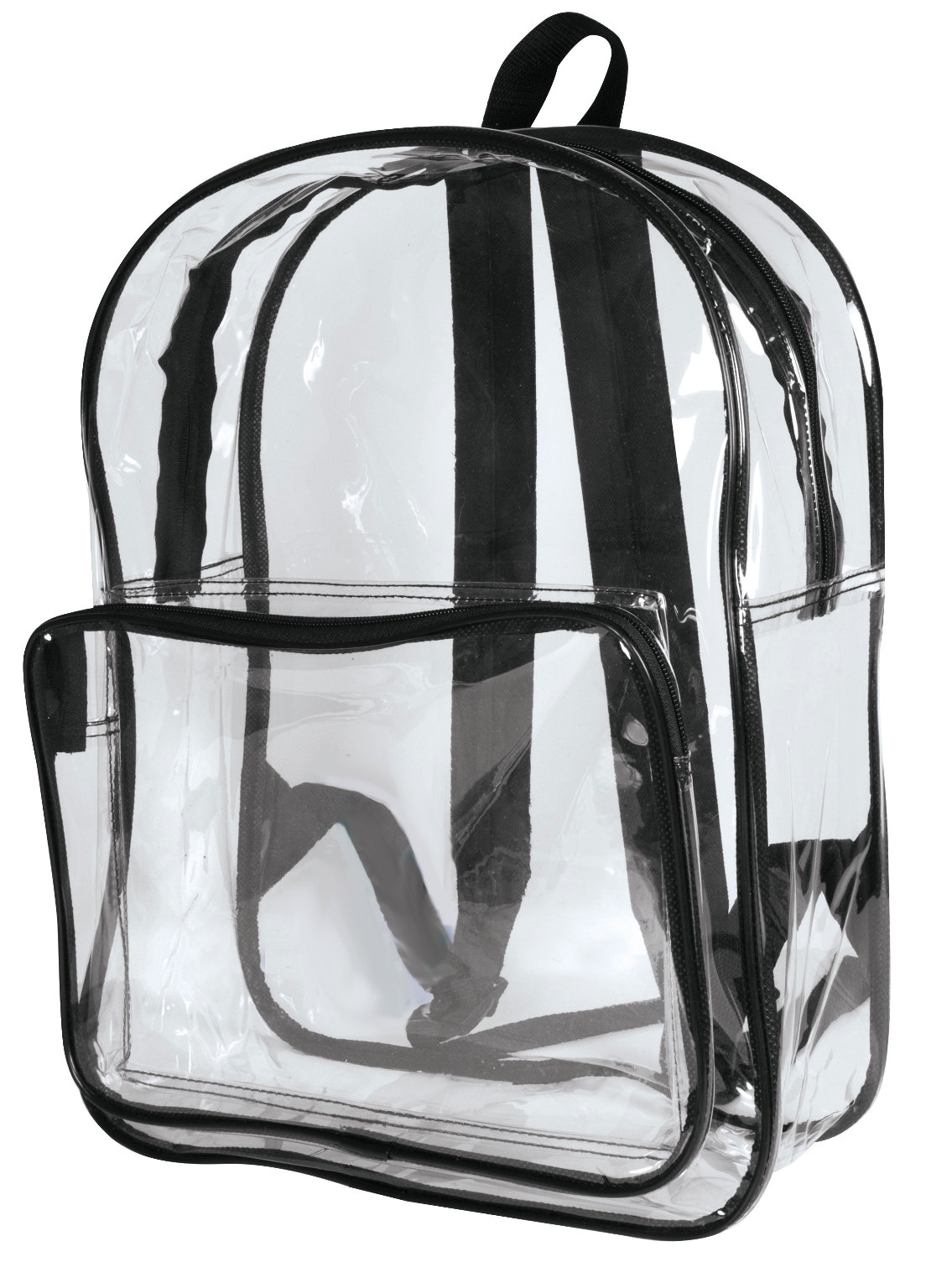 Wholesale 16" Basic Clear Backpack Black (SKU 2318389) DollarDays