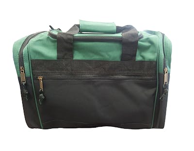 17" Duffel Bags - Forest Green with Black
