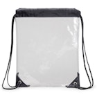 14" Clear Drawstring Backpacks - Black Trim, Vinyl image number null
