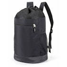 19" Drawstring Backpacks - Black, Mesh/Microfiber image number null