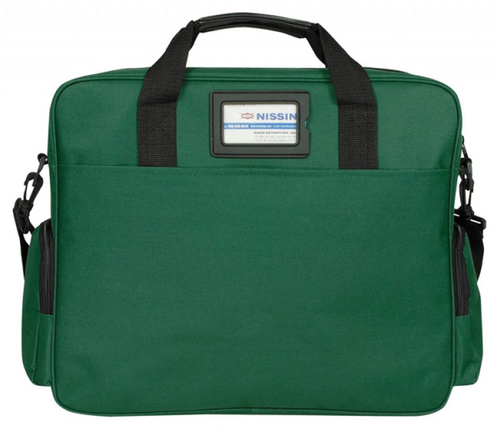 Wholesale Deluxe Briefcase w/Two Side Pockets - Dark Green, 16