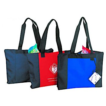 poly zippered tote bag dollardays