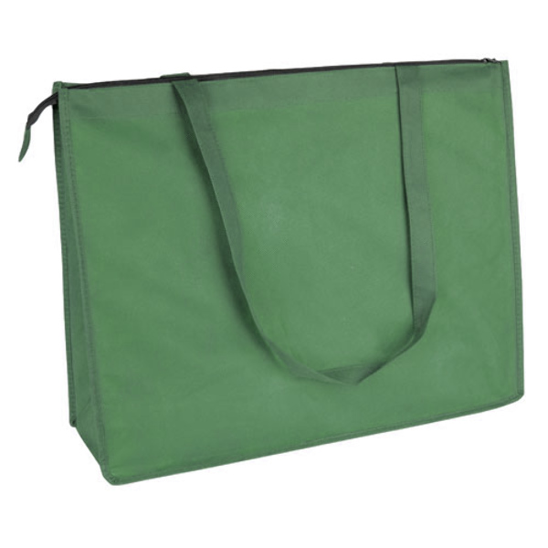 Wholesale XL Zippered Tote Bags Dark Green