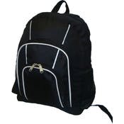 16" Classic Backpacks - Black, Multi-Pocket