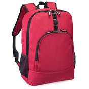 18" Classic Computer Backpacks - Red, Padded Back Panel