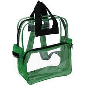 15" Clear Backpacks - Green Trim