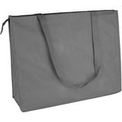 Zippered Tote Bags - Black Extra Large