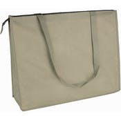 Zippered Tote Bags - Natural Beige, Extra Large