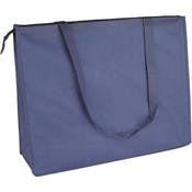 Zippered Tote Bags - Navy, Extra Large