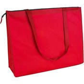 Zippered Tote Bags - Red, Extra Large