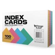 3" x 5" Ruled Index Cards - 4 Colors, 100 Sheets